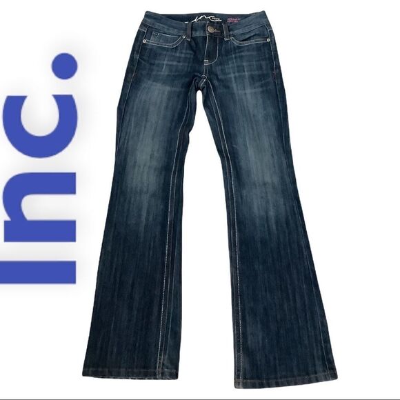 Inc Denim-Regular Fit BootLeg Blue Jeans in Excellent Condition. Size 0P - Picture 1 of 7